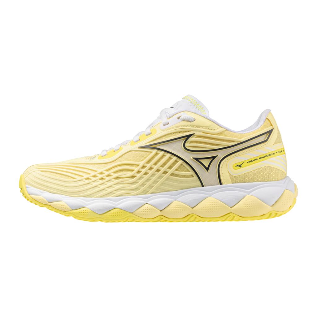 Mizuno Wave Enforce Tour 2 Ac Women's Tennis Shoe Pale Yellow Black Sand