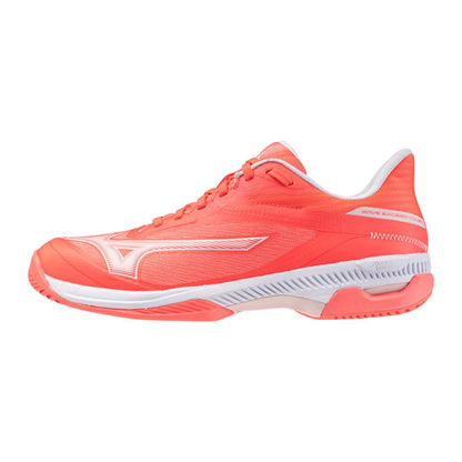 Mizuno Wave Exceed Court Ac Women's Tennis Shoes Striking Coral White