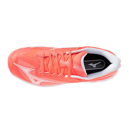 Mizuno Wave Exceed Court Ac Women's Tennis Shoes Striking Coral White