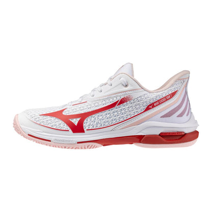 Mizuno Wave Exceed Tour 7 Ac Women's Tennis Shoe White Fiery Red