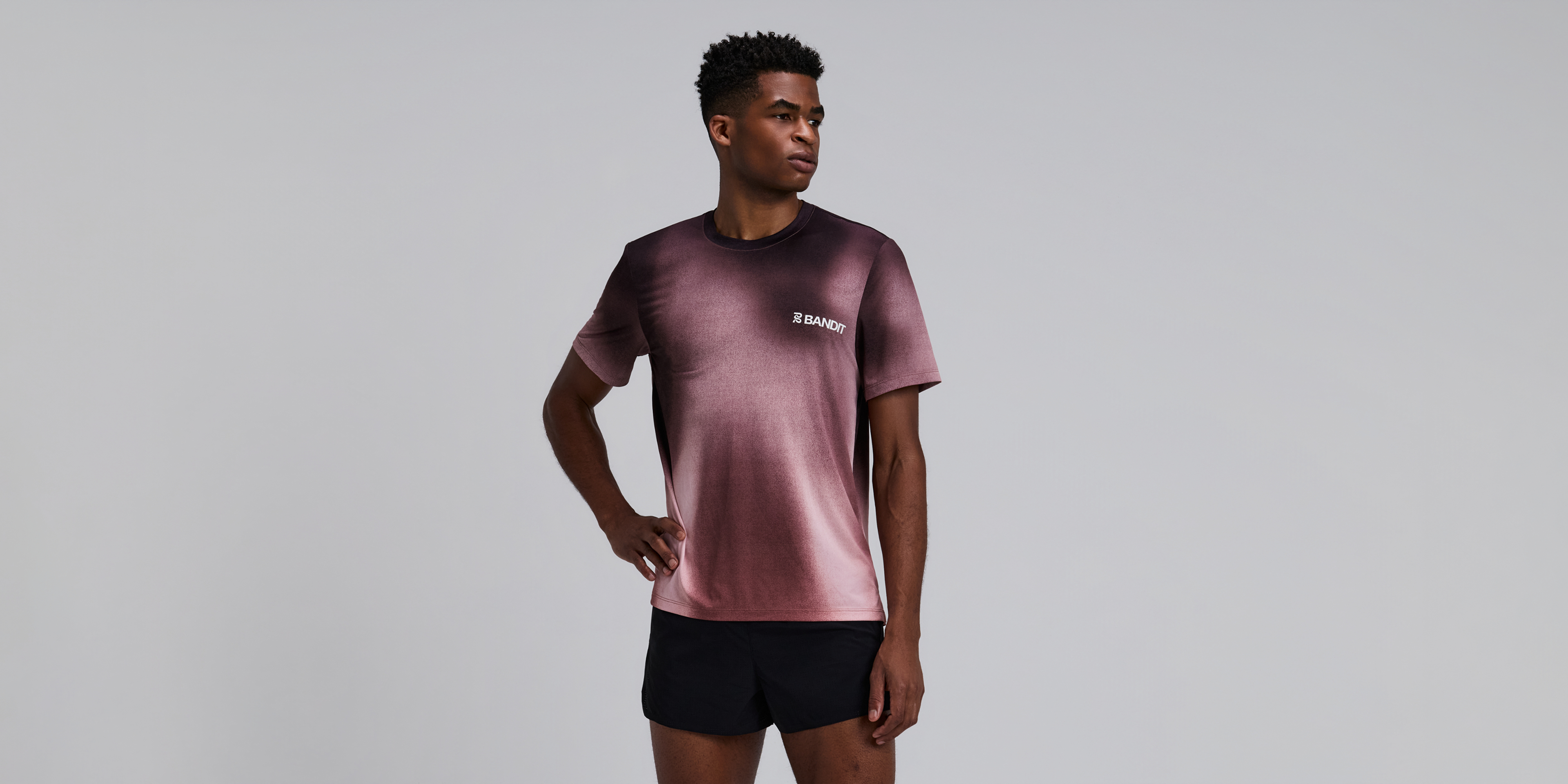 Bandit Mens Specter Performance Tee Flow State Mahogany Multi