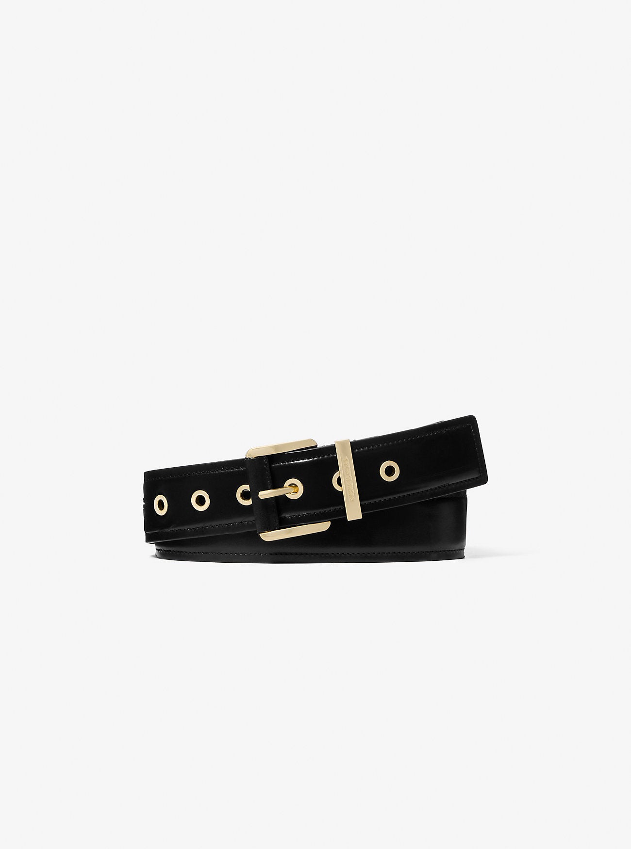 Colby Leather Belt Black-Gold Black-Gold
