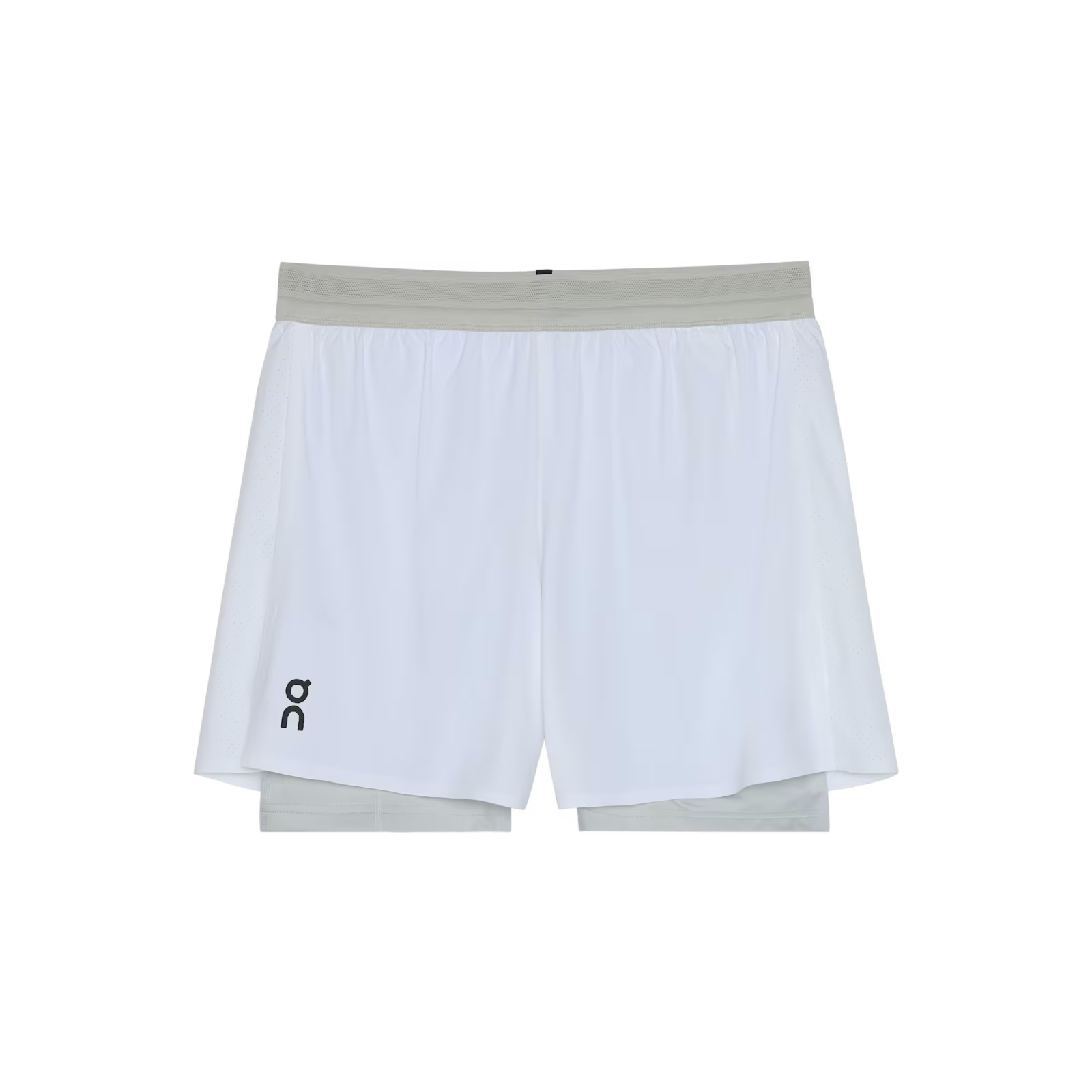 On 5" Performance 2/1 Shorts White | Glacier