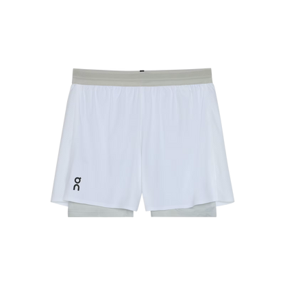 On 5" Performance 2/1 Shorts White | Glacier