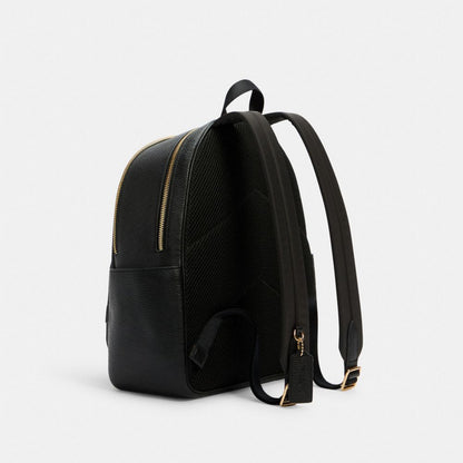 Court Backpack Pebbled Leather-Gold-Black Pebbled Leather-Gold-Black