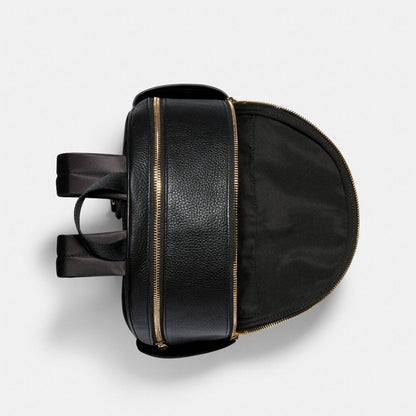 Court Backpack Pebbled Leather-Gold-Black Pebbled Leather-Gold-Black