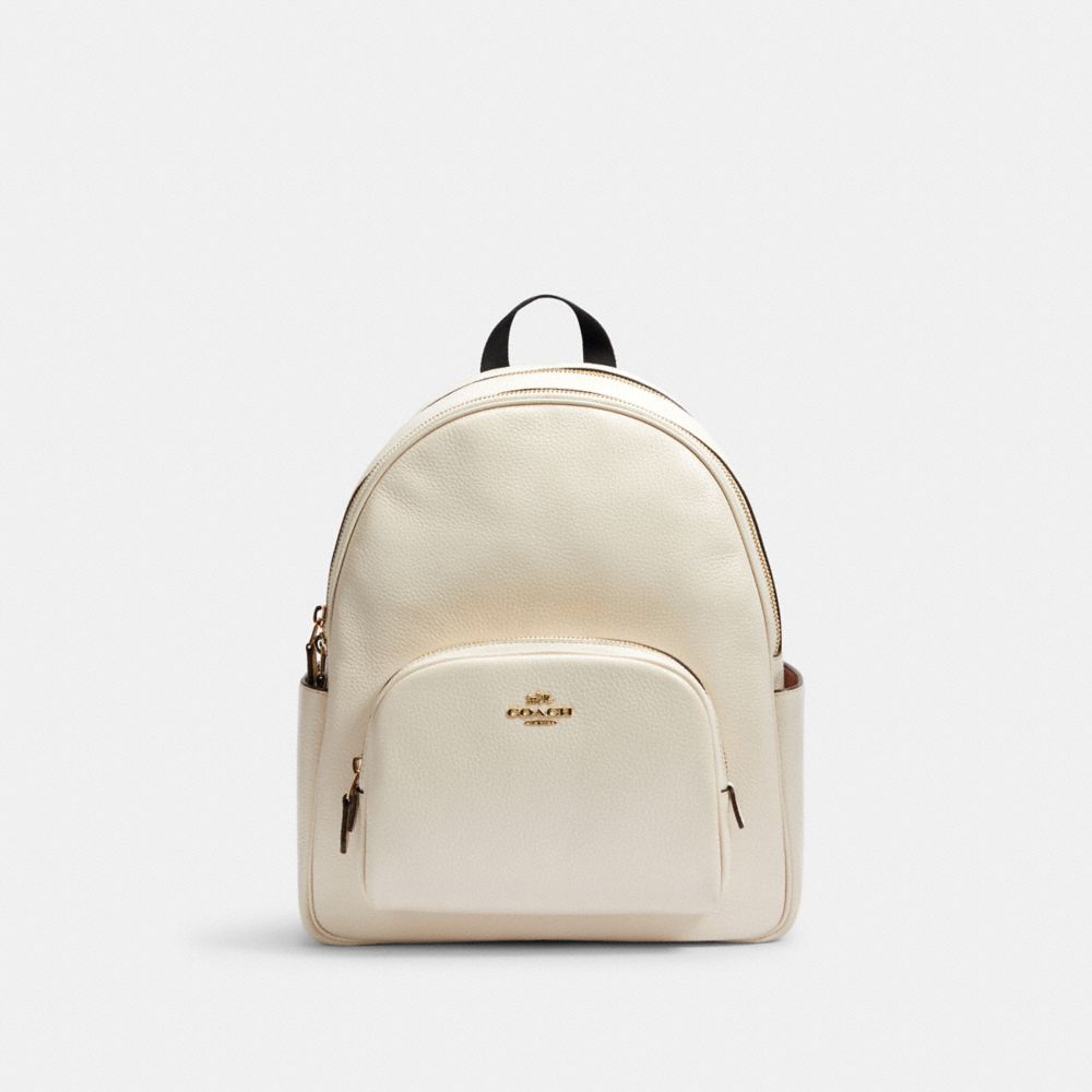 Court Backpack Pebbled Leather-Gold-Chalk Pebbled Leather-Gold-Chalk