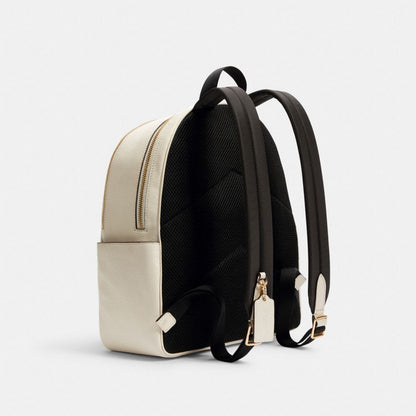 Court Backpack Pebbled Leather-Gold-Chalk Pebbled Leather-Gold-Chalk