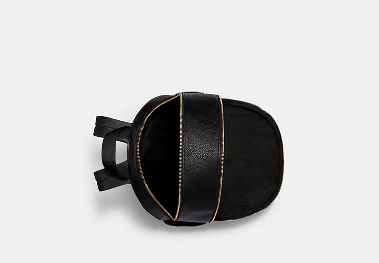 Large Court Backpack Pebbled Leather-Gold-Black Pebbled Leather-Gold-Black