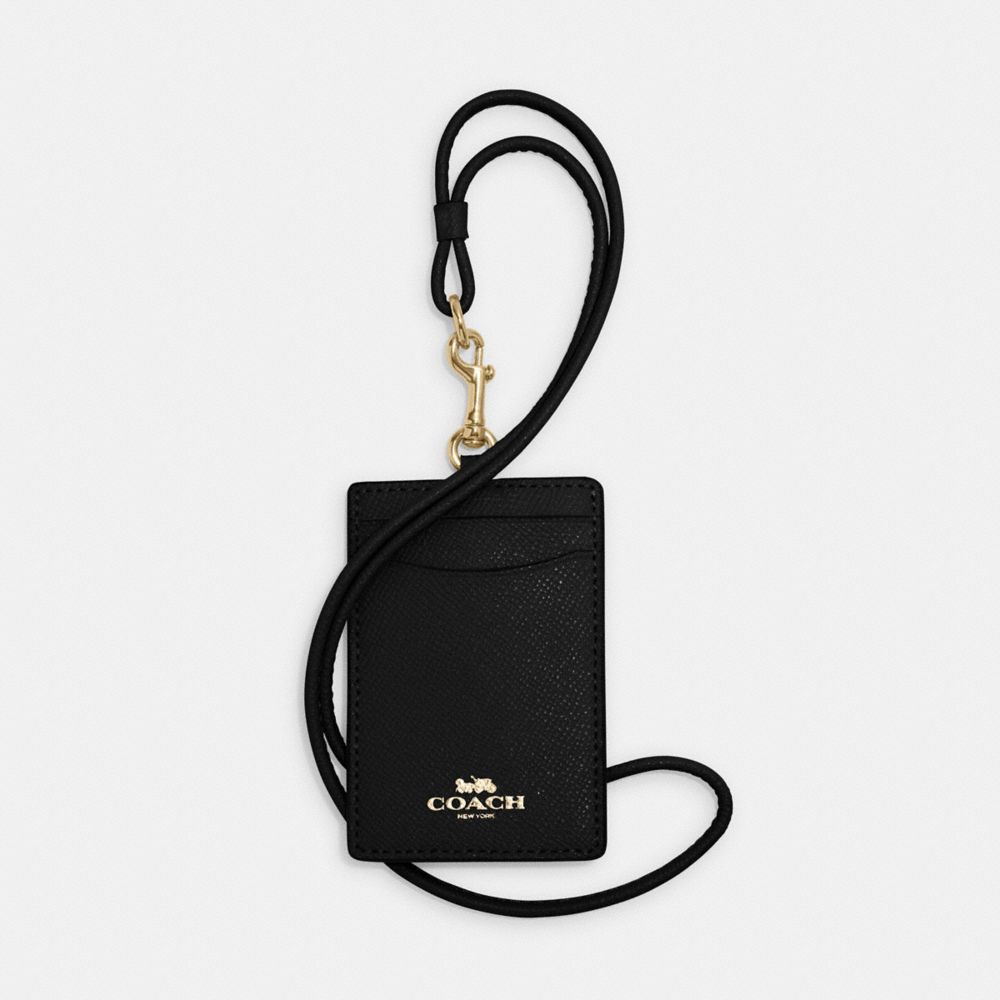 Coach Id Lanyard Gold Black