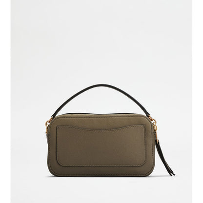 Tods T Timeless Camera Bag In Leather Mini Beige