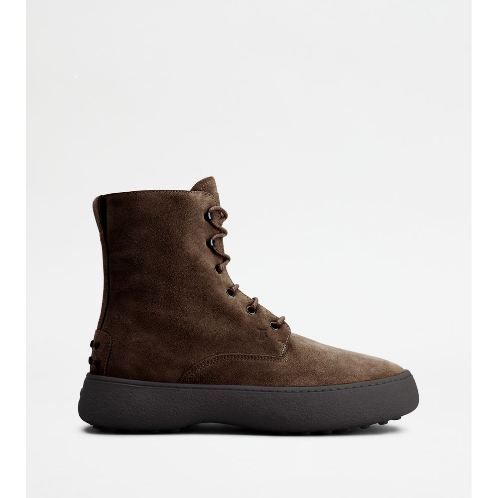 Tods W. G. Ankle Boots In Suede Brown Mens