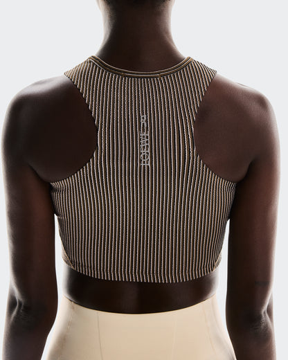 On Ribbed Tank Top Loewe Brown | Pink (Women'S)