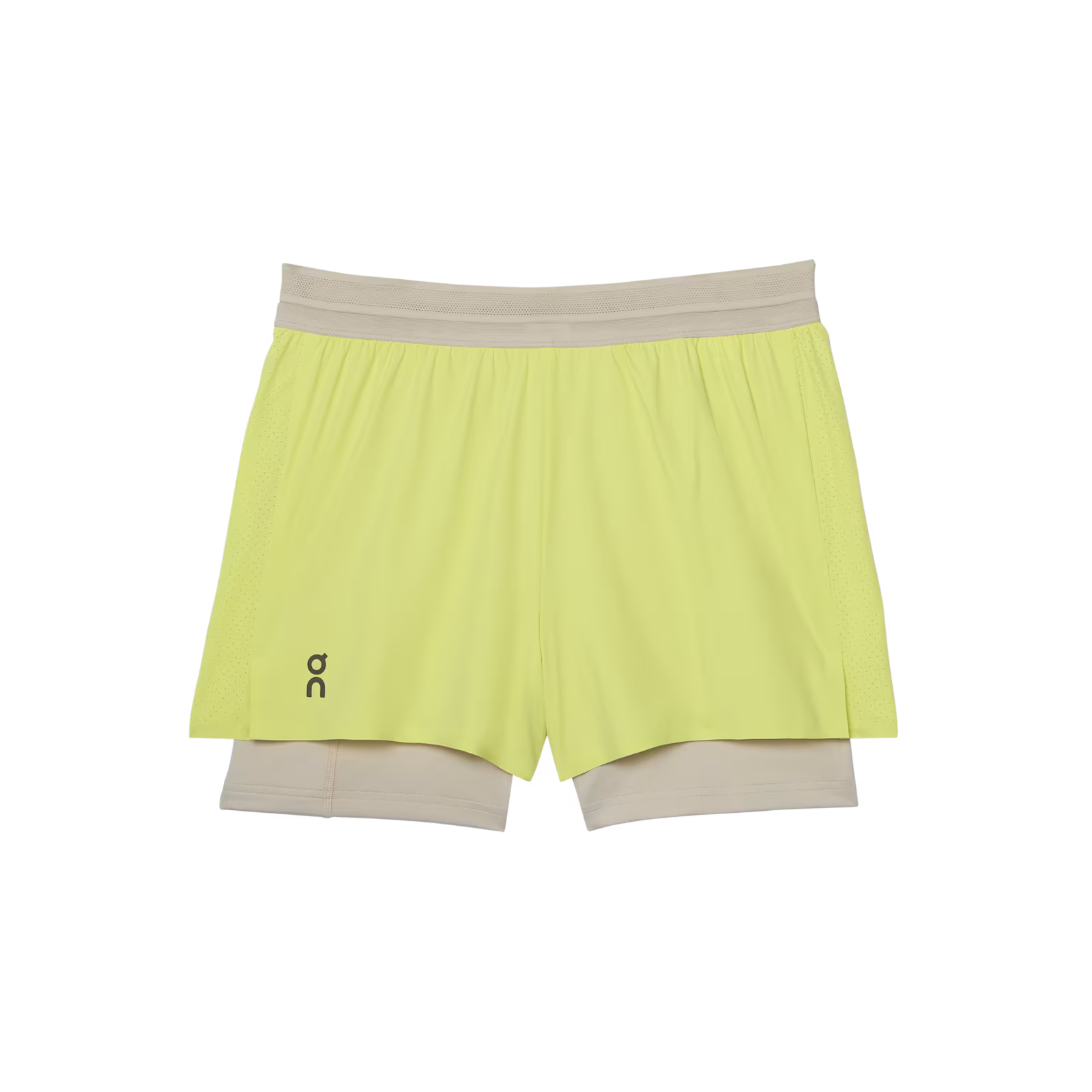 On 3" Performance 2/1 Shorts Limelight | Sand (Women'S)