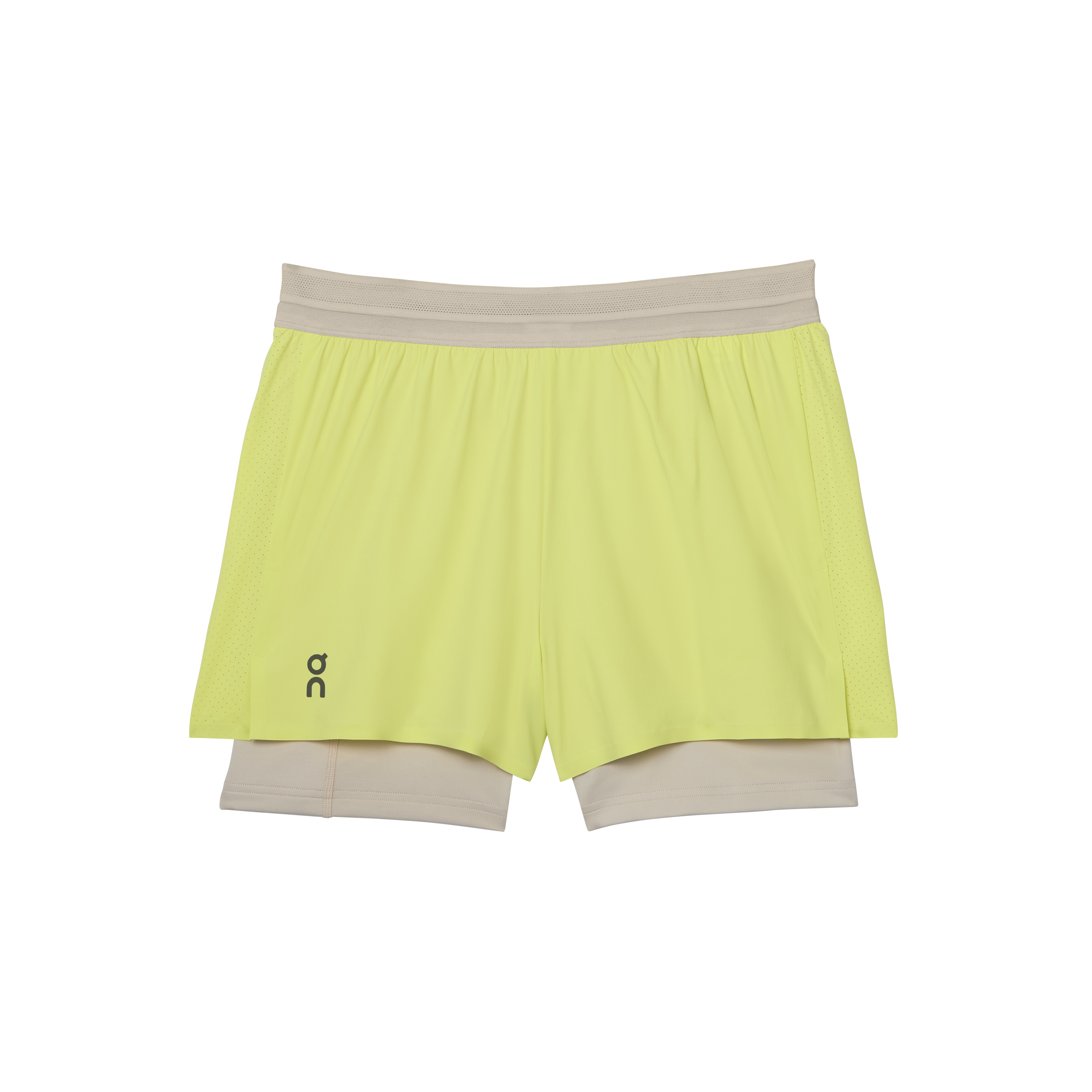 On 3" Performance 2/1 Shorts Limelight | Sand (Women's)