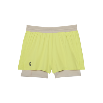 On 3" Performance 2/1 Shorts Limelight | Sand (Women's)