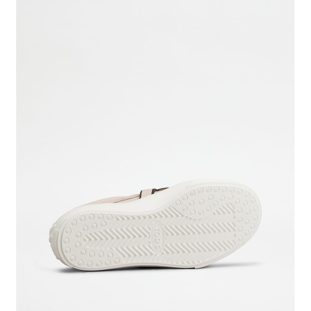 Tods Kate Slip-Ons In Leather Pink Womens
