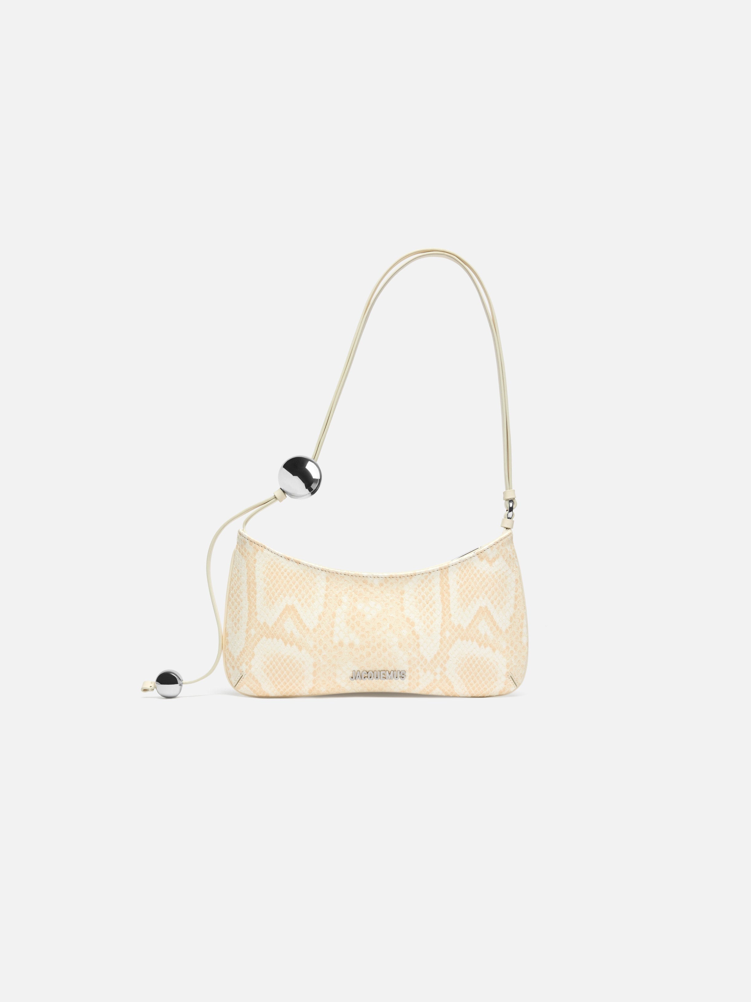 Jacquemus The Bisou Perle Beaded Shoulder Bag Ivory