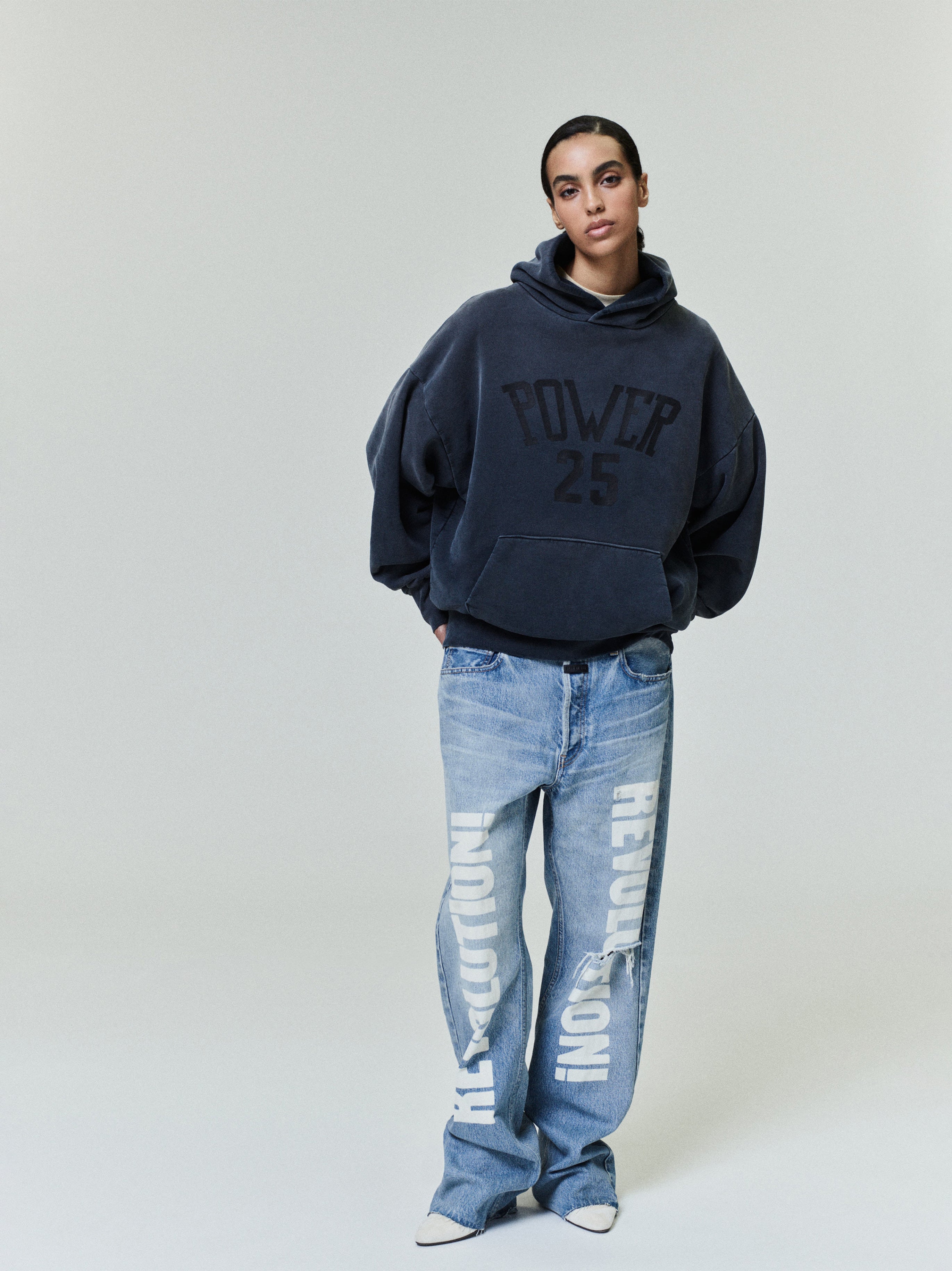 Essentials Vintage Power 25 Hoodie Black
