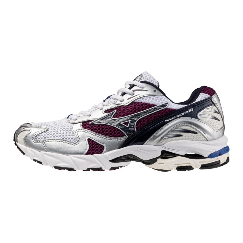 Mizuno Wave Rider 10 Sportstyle Sneaker White Dark Purple