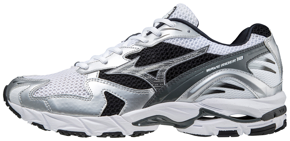Mizuno Wave Rider 10 Sneaker Collection White Silver