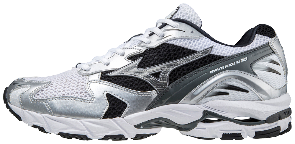 Mizuno Wave Rider 10 Sneaker Collection White Silver