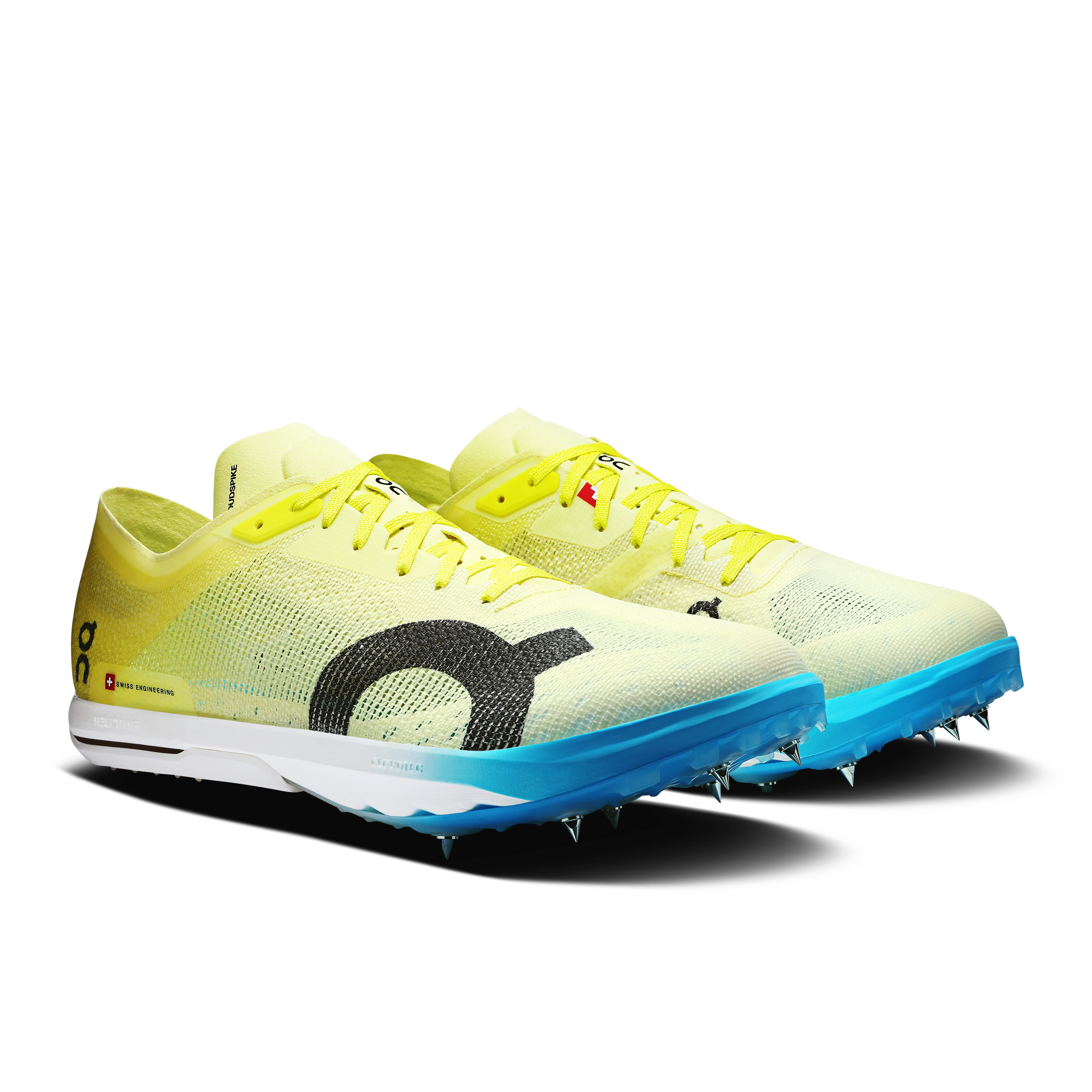 on running cloudspike citius 2 limelight white (women's)