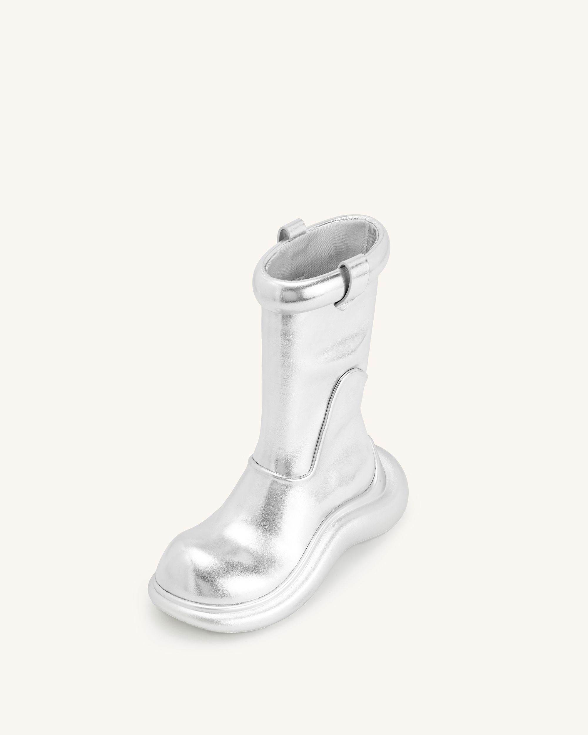 Jw Pei Zoie Metallic Rain Boot Silver