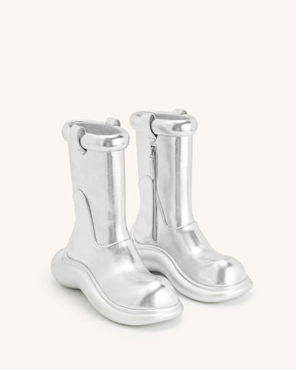 Jw Pei Zoie Metallic Rain Boot Silver