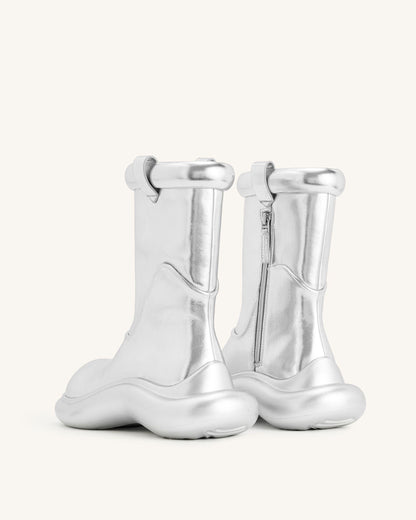 Jw Pei Zoie Metallic Rain Boot Silver
