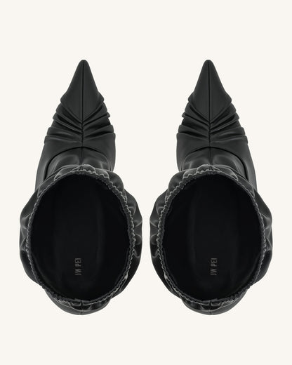 Jw Pei Joanne Paneled Detailing Leather Ankle Boots Black