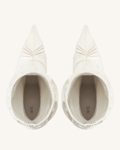 Jw Pei Joanne Paneled Detailing Leather Ankle Boots White