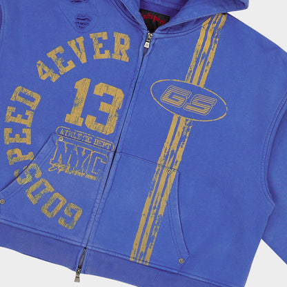 Godspeed Roadster Zip Hoodie (Blue Yellow)