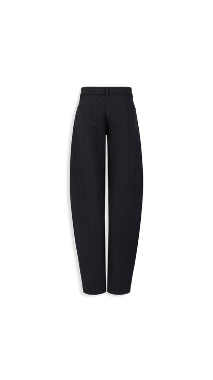 Alaïa Round Wool Denim Pants