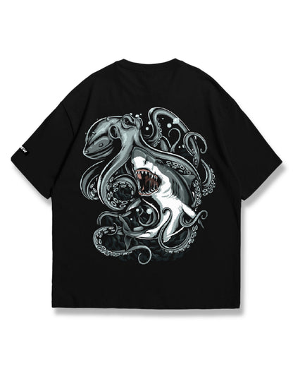 BLACK OCTOPUS X SHARK T-SHIRT