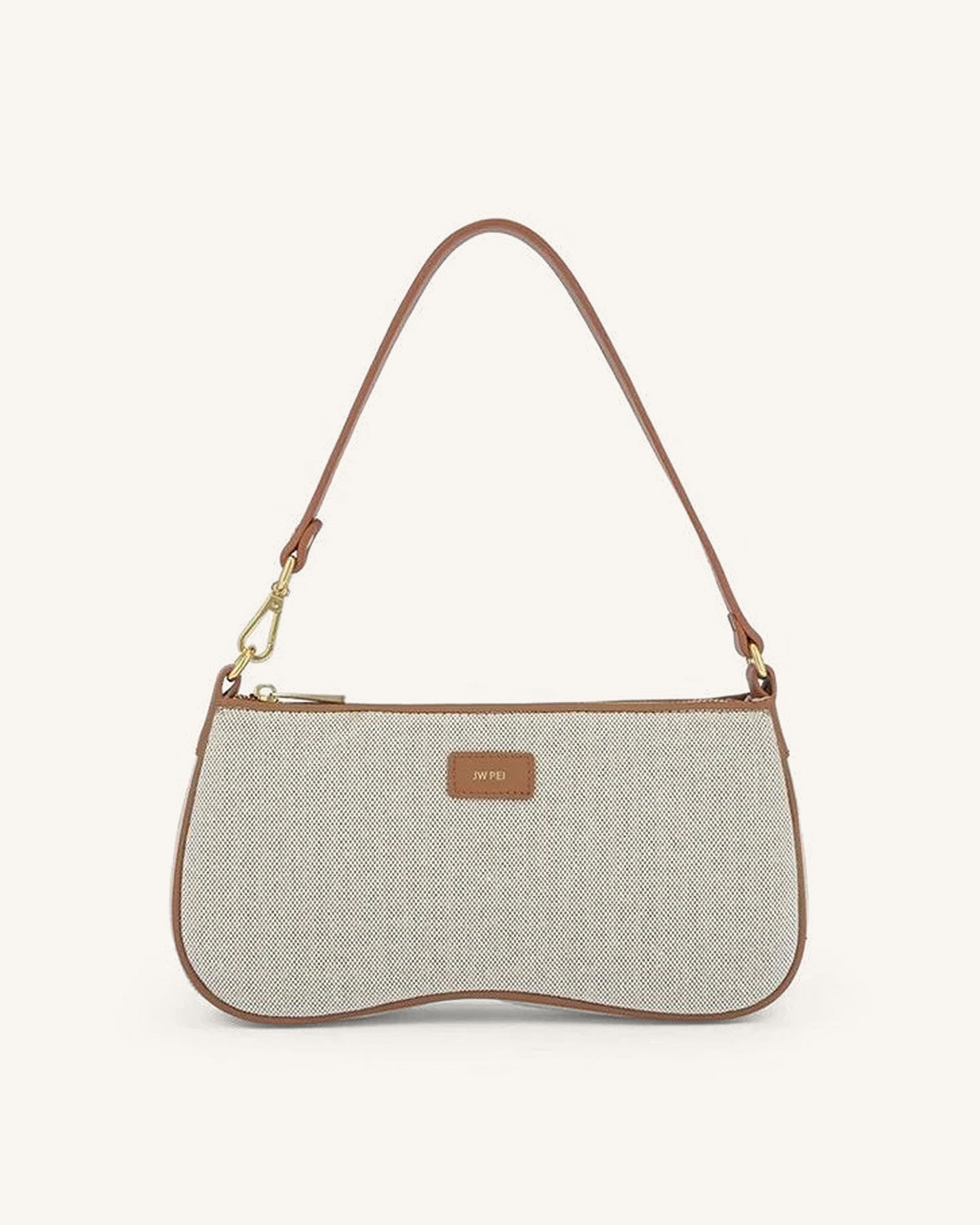 Jw Pei Eva Shoulder Handbag Beige Canvas
