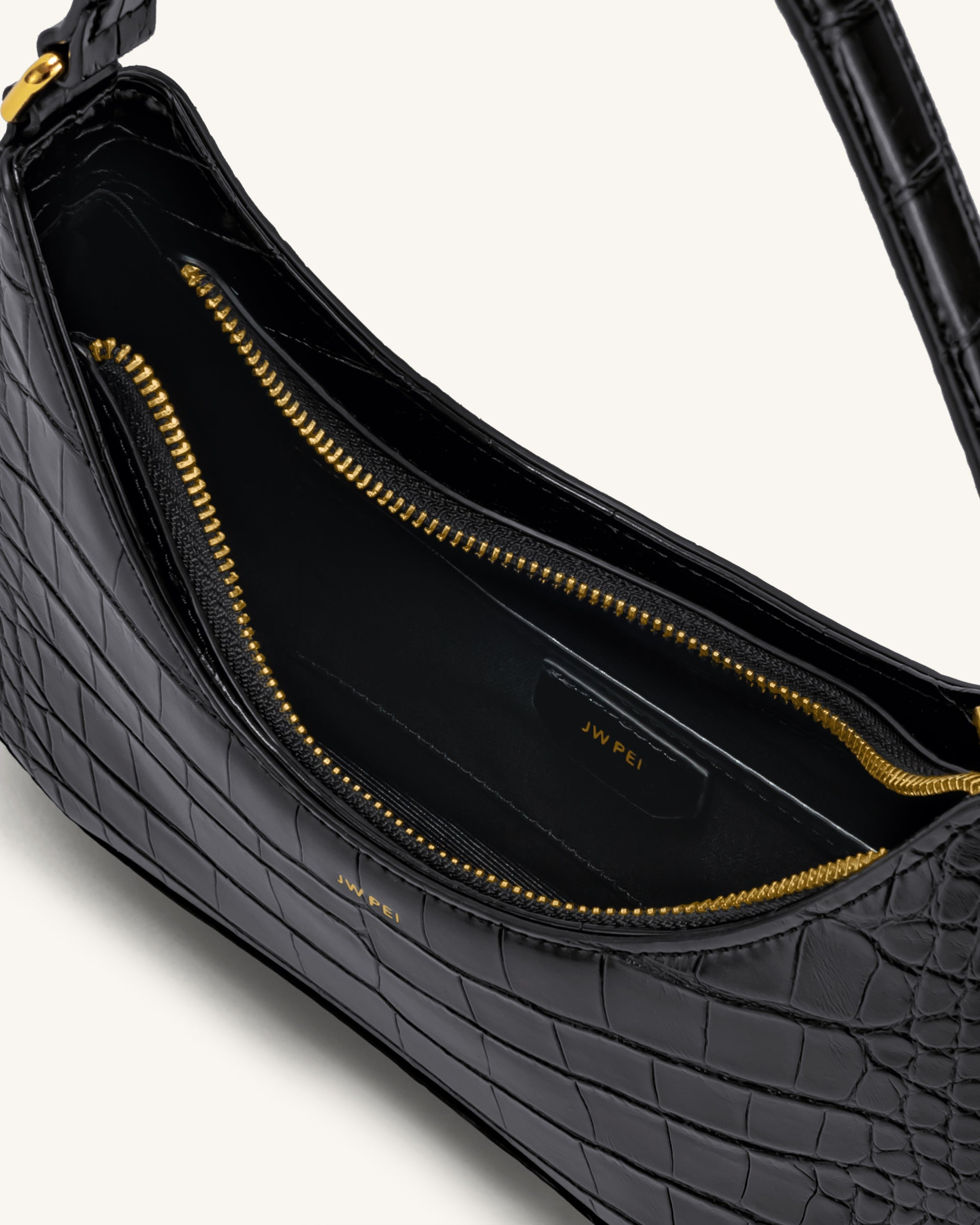 Jw Pei Ruby Shoulder Bag Black Croc