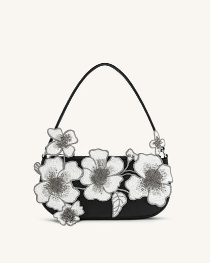 Jw Pei Leona Bead Embellished Shoulder Bag Black
