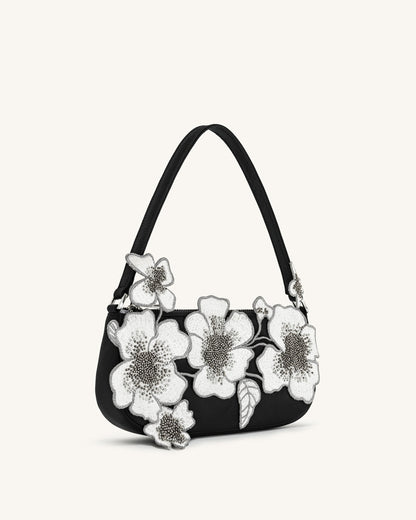Jw Pei Leona Bead Embellished Shoulder Bag Black