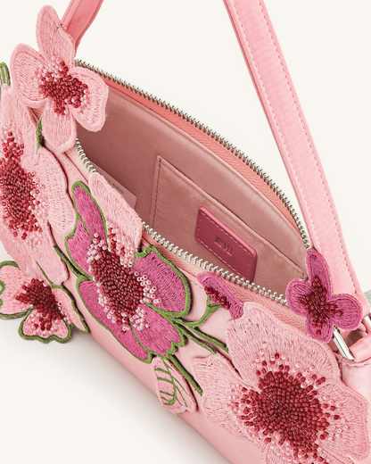 Jw Pei Leona Bead Embellished Shoulder Bag Pink
