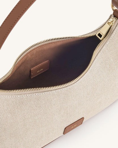 Jw Pei Lily Shoulder Bag Brown Canvas