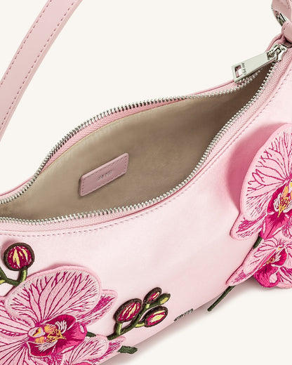 Jw Pei Lily Orchid Embroidered Shoulder Bag Pink