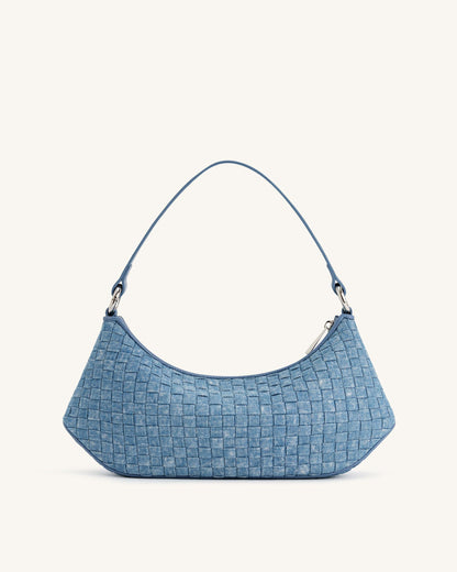 Jw Pei Lily Shoulder Bag Blue Denim Weave
