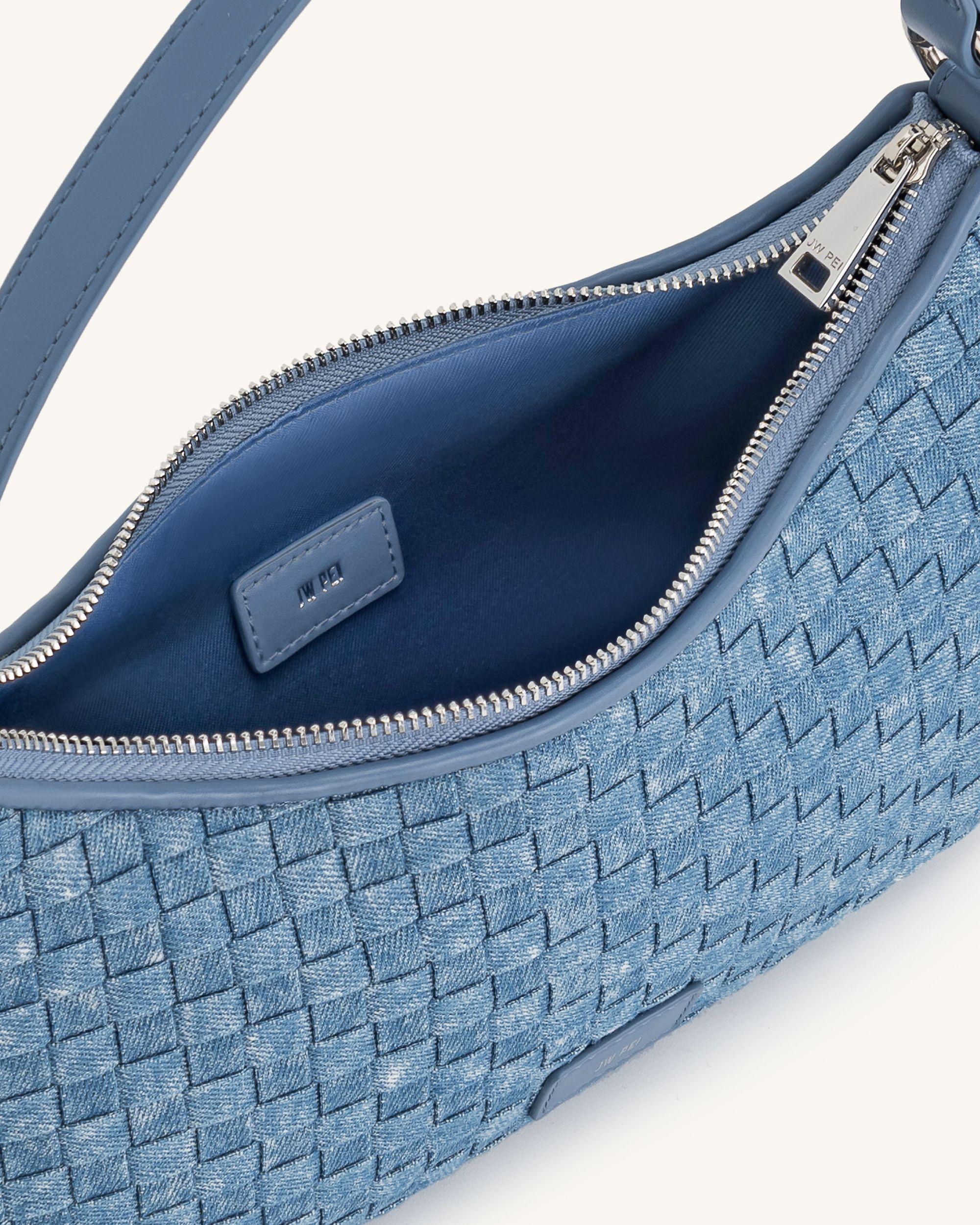 Jw Pei Lily Shoulder Bag Blue Denim Weave