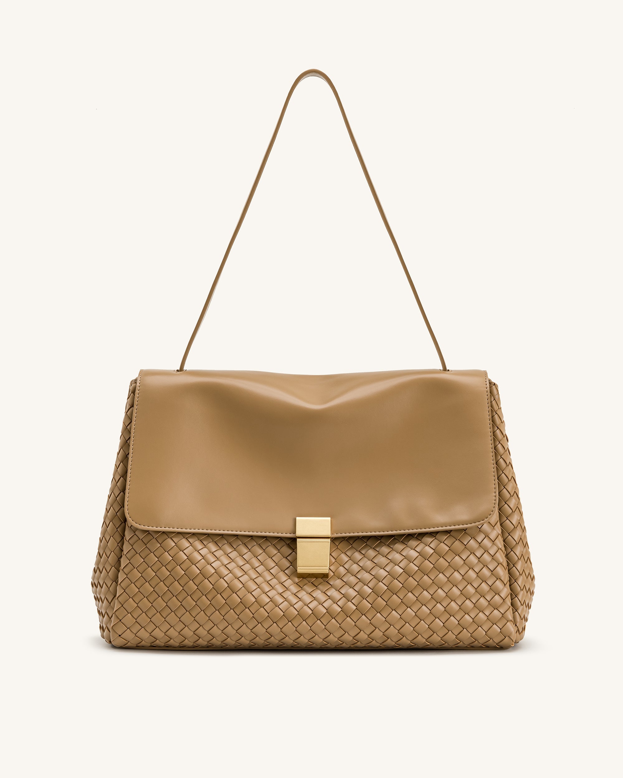 Jw Pei Hilary Woven Shoulder Bag Camel