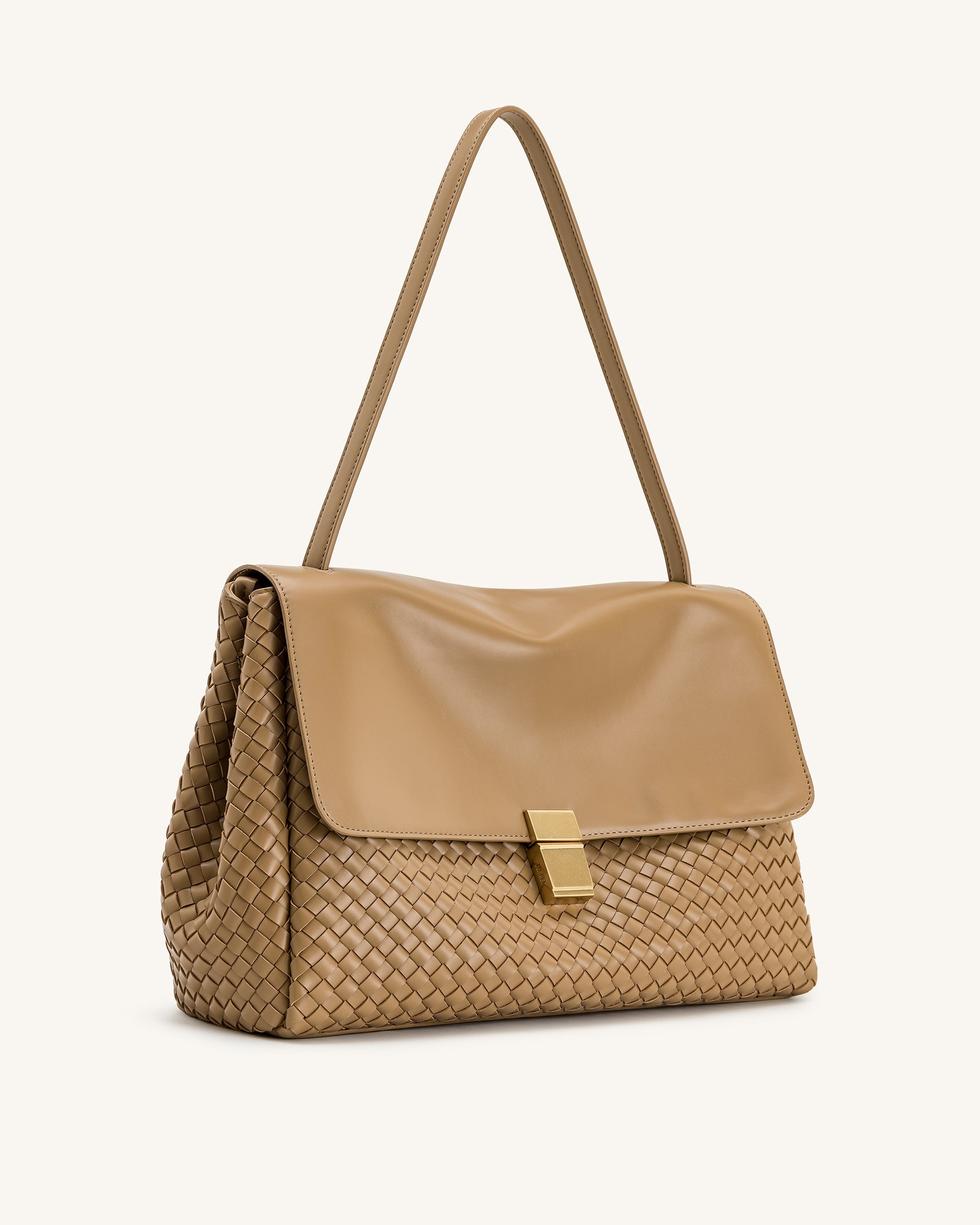 Jw Pei Hilary Woven Shoulder Bag Camel
