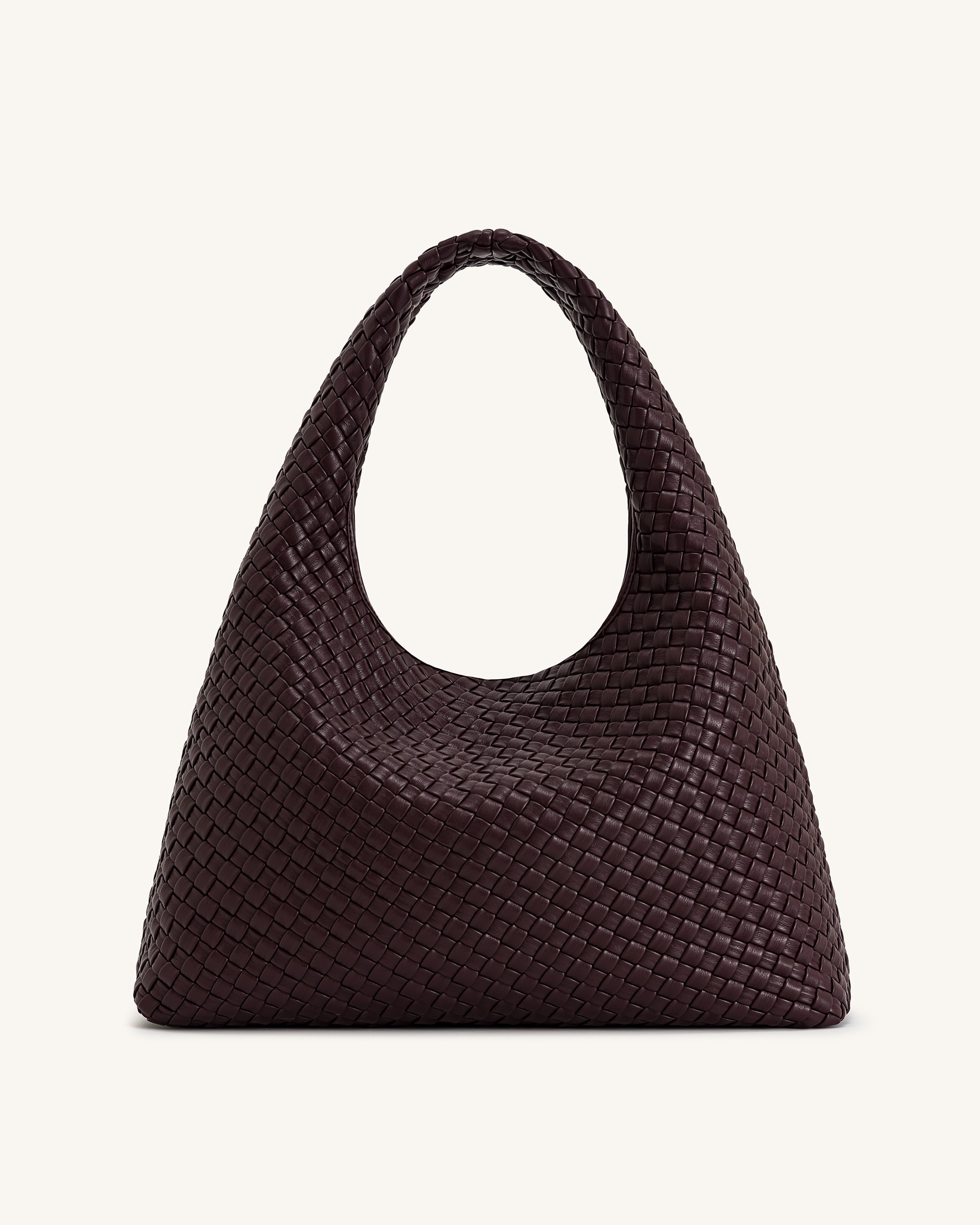 Jw Pei Laura Woven Shoulder Bag Deep Burgundy