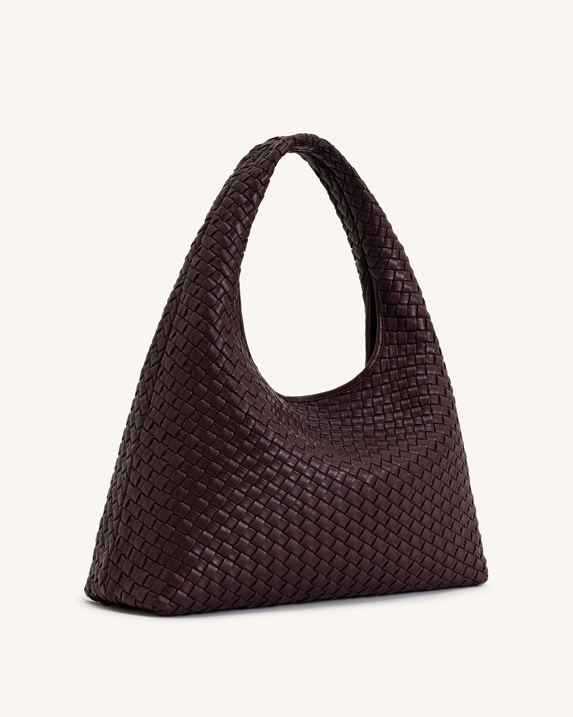 Jw Pei Laura Woven Shoulder Bag Deep Burgundy