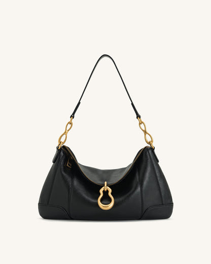 Jw Pei Jayla Metal Pendant Embellished Shoulder Bag Black