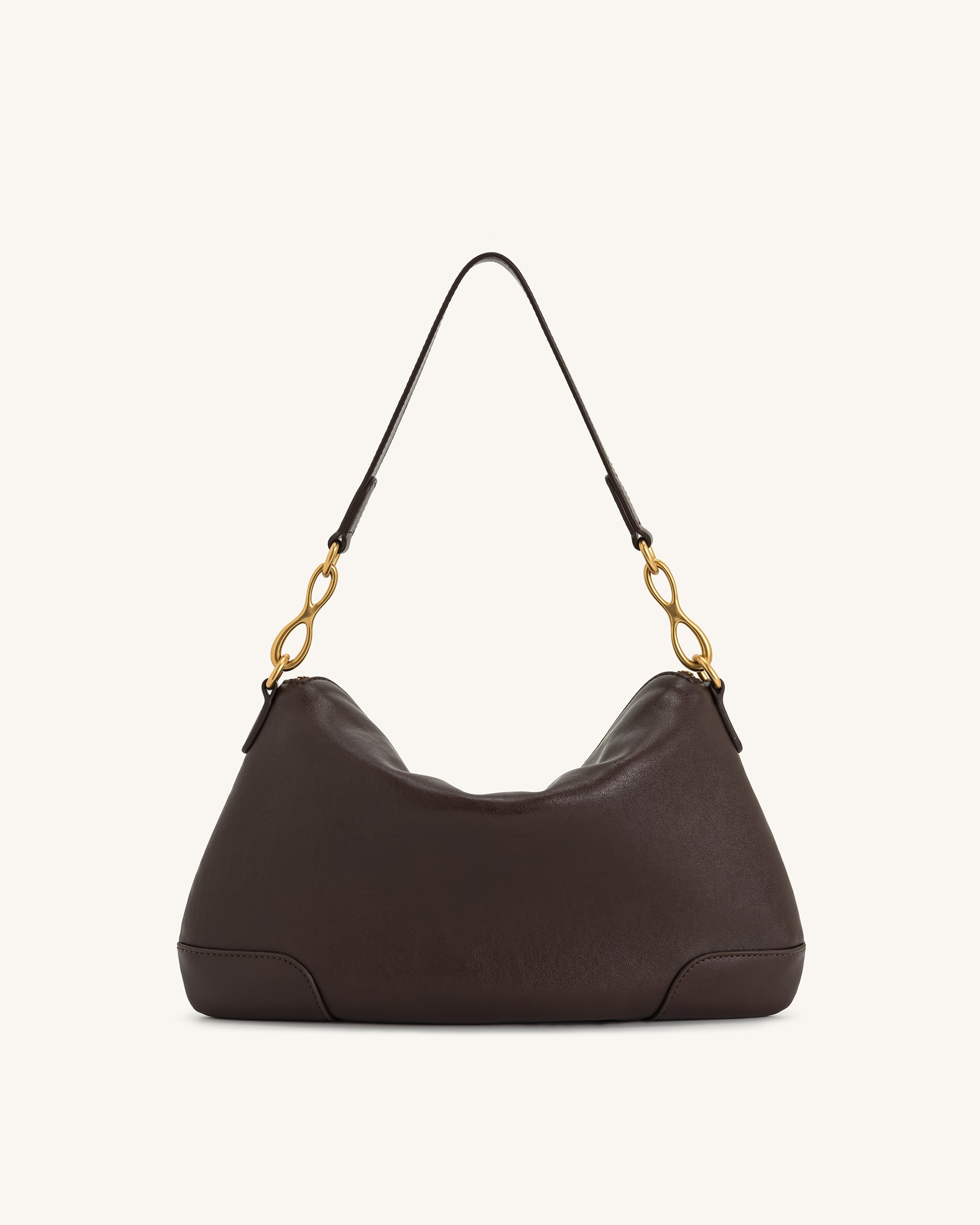 Jw Pei Jayla Metal Pendant Embellished Shoulder Bag Dark Brown